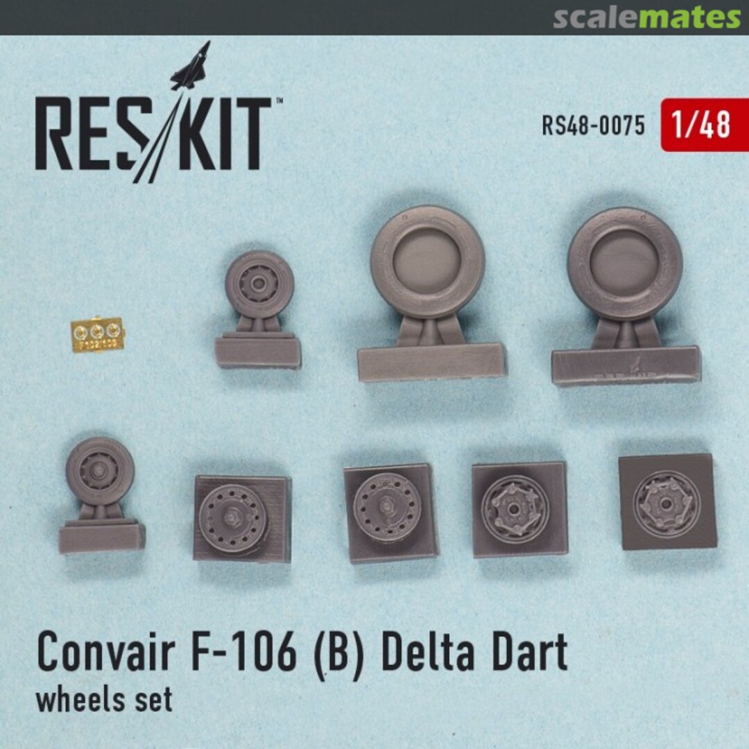 Boxart F-106B Delta Dart - wheels set RS48-0075 ResKit Boxart F-106B Delta Dart - wheels set RS48-0075 ResKit