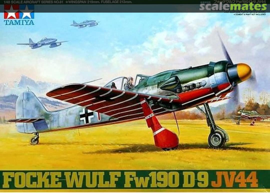 Boxart Focke-Wulf Fw190 D-9 JV44 61081 Tamiya Boxart Focke-Wulf Fw190 D-9 JV44 61081 Tamiya