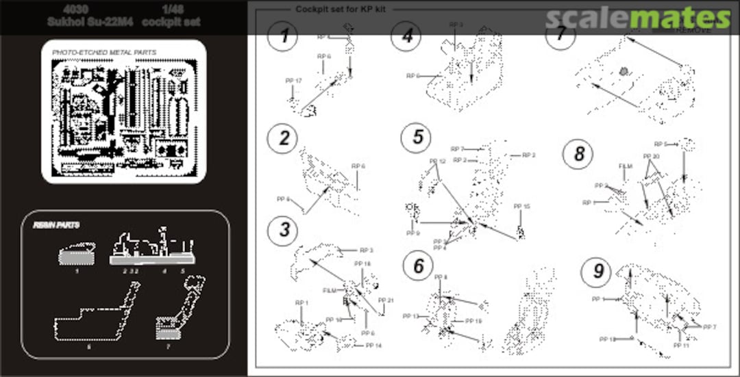 Boxart Su-22M4 Fitter - Cockpit Set 4030 Aires Boxart Su-22M4 Fitter - Cockpit Set 4030 Aires