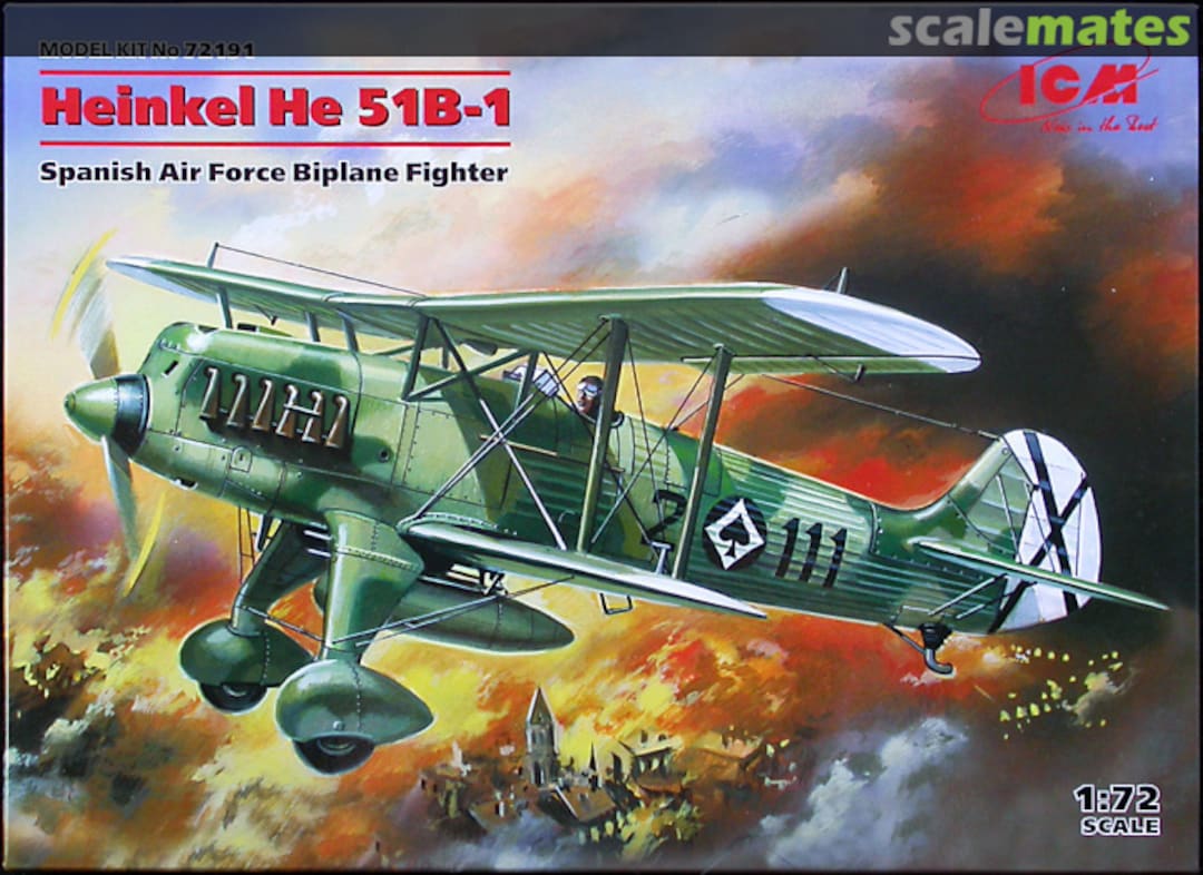 Boxart Heinkel He 51B-1 72191 ICM Boxart Heinkel He 51B-1 72191 ICM