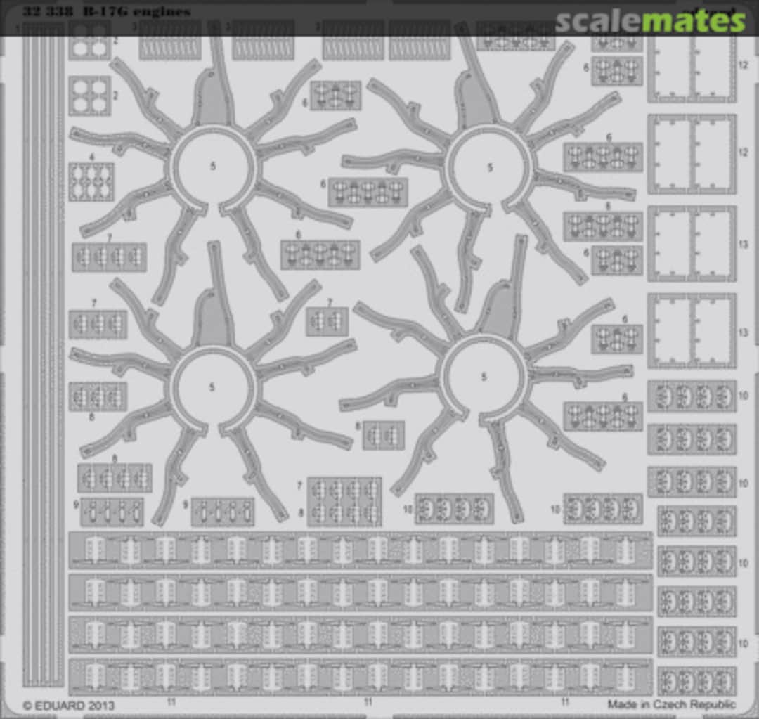 Boxart B-17G engines 32338 Eduard Boxart B-17G engines 32338 Eduard