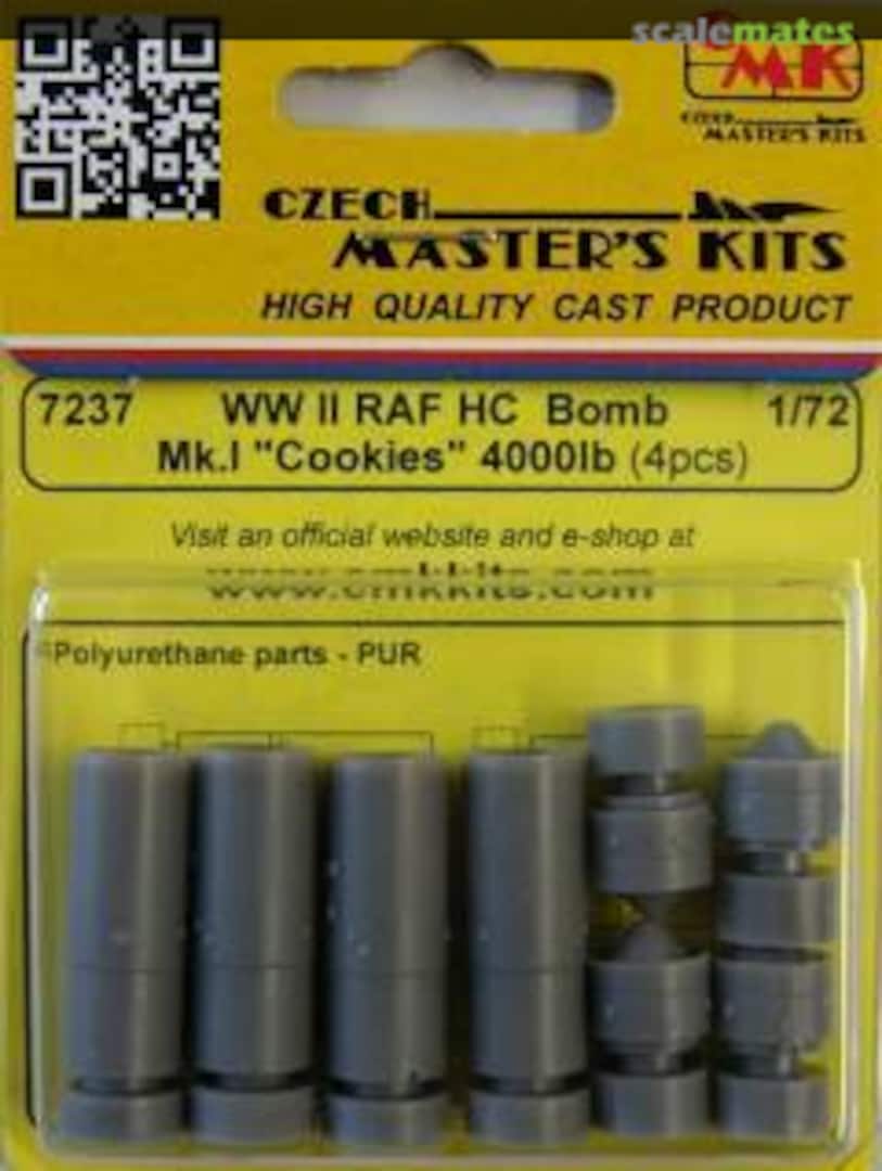 Boxart WW II RAF HC Bomb Mk.I Cookies 4000lb 7237 CMK Boxart WW II RAF HC Bomb Mk.I Cookies 4000lb 7237 CMK