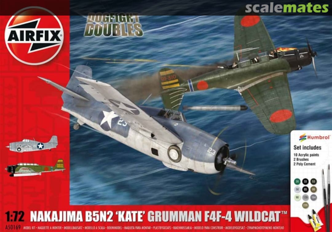 Boxart Nakajima B5N2 'Kate' & Grumman F4F-4 Wildcat A50169 Airfix Boxart Nakajima B5N2 'Kate' & Grumman F4F-4 Wildcat A50169 Airfix
