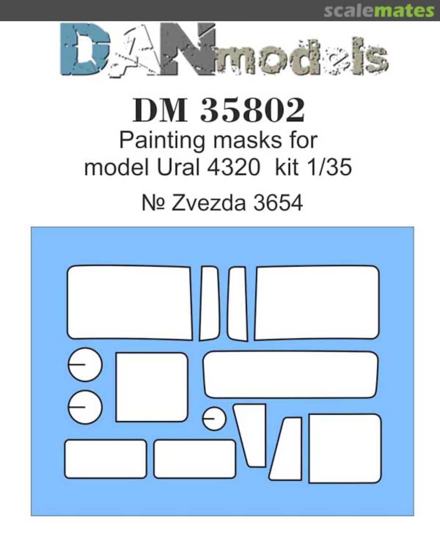 Boxart Painting masks for Ural 4320 (Zvezda 3654) DM35802 DANmodels Boxart Painting masks for Ural 4320 (Zvezda 3654) DM35802 DANmodels