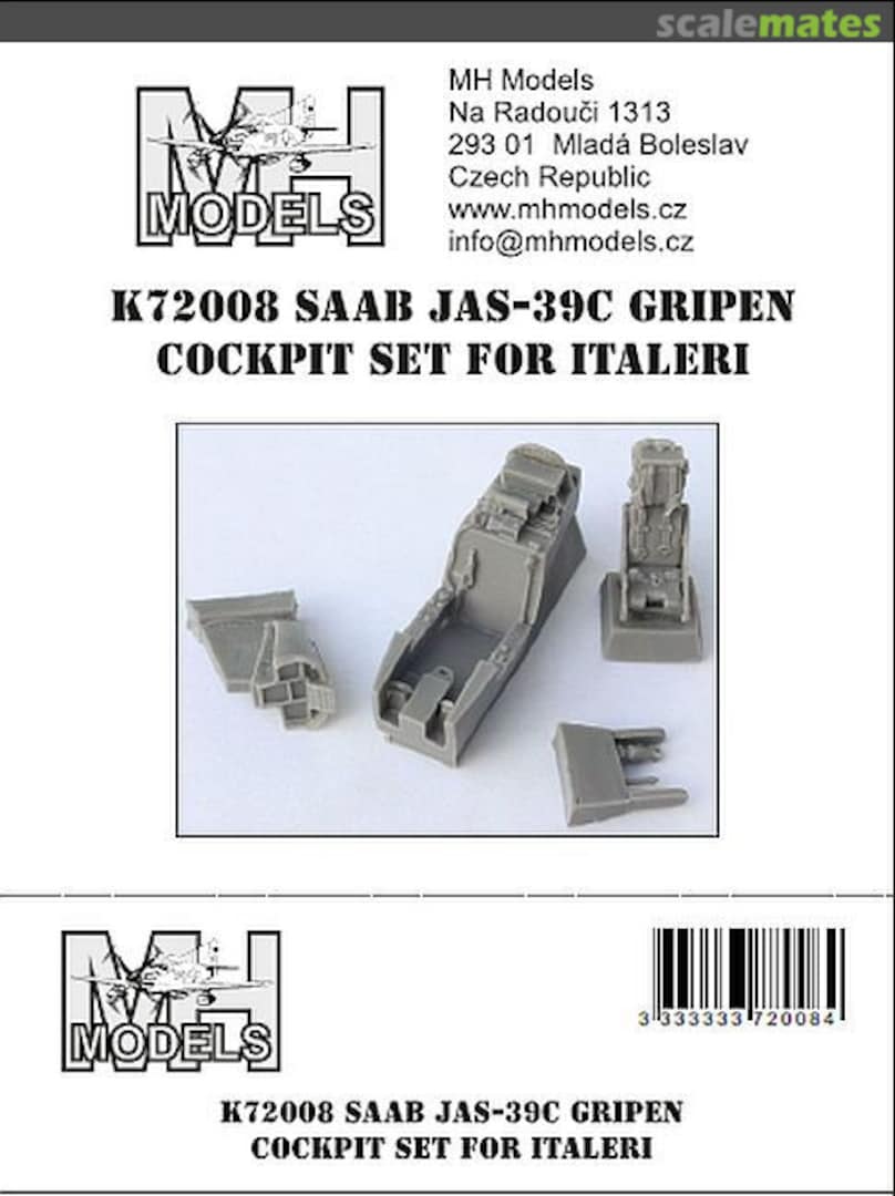Boxart SAAB JAS-39C Gripen Cockpit Set K72008 MH Models Boxart SAAB JAS-39C Gripen Cockpit Set K72008 MH Models