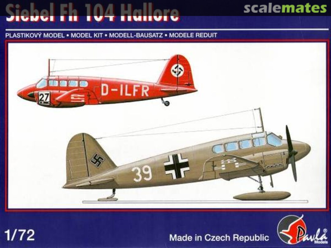 Boxart Siebel Fh 104 Hallore 72062 Pavla Models Boxart Siebel Fh 104 Hallore 72062 Pavla Models