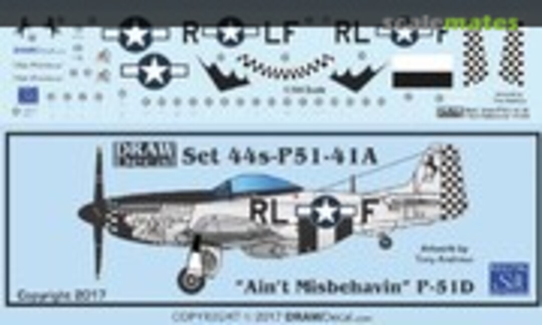 1:144 P-51D “Ain’t Misbehavin” (Draw Decal 44-P51-41A) 44-P51-41A
