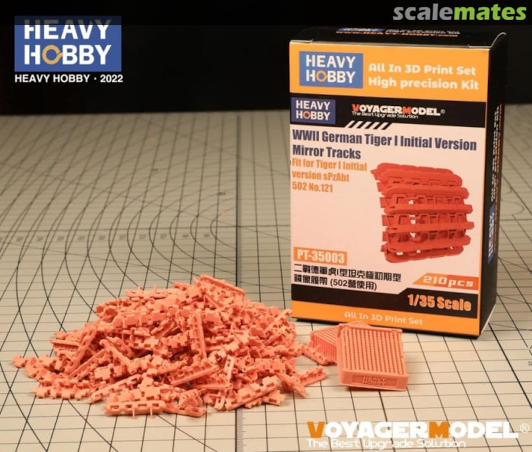 Boxart WWII German Tiger I Initial Version Mirror Tracks PT35003 Heavy Hobby Boxart WWII German Tiger I Initial Version Mirror Tracks PT35003 Heavy Hobby