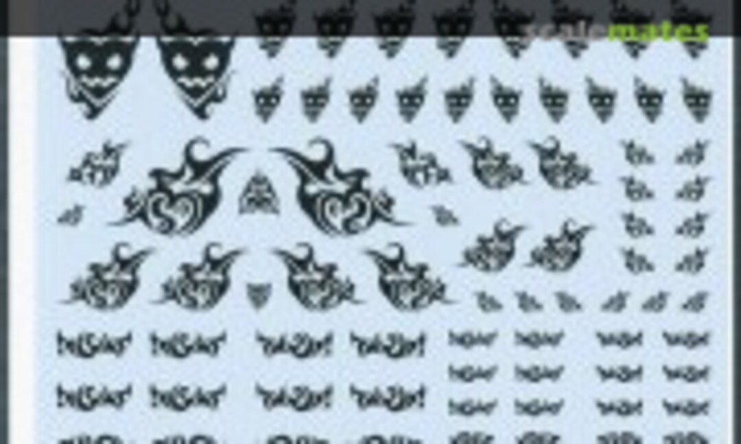 1:12 Tattoo Decal 01 Heart Black (HIQPARTS TTD-01-BLK) TTD-01-BLK