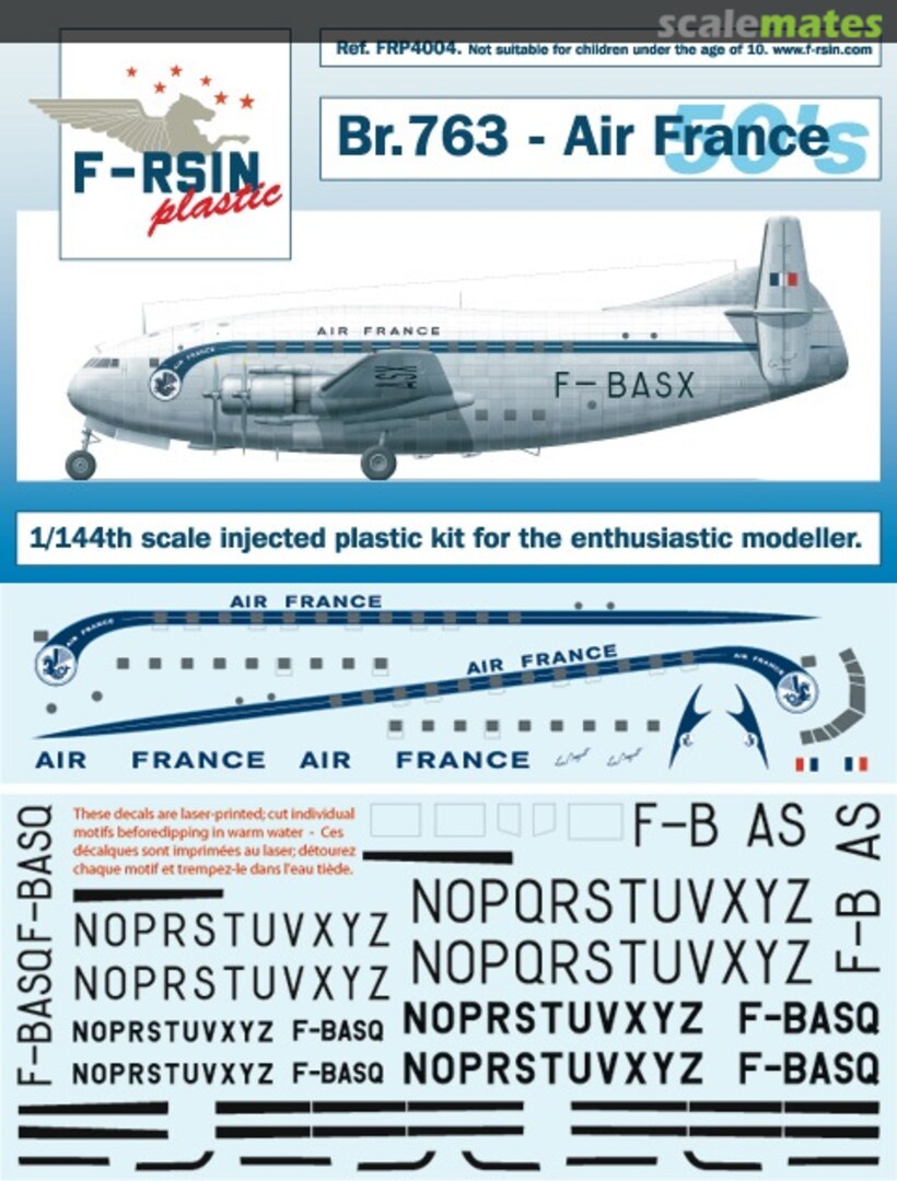 Boxart Bréguet 763 Deux-Ponts FRP4004 F-RSIN Boxart Bréguet 763 Deux-Ponts FRP4004 F-RSIN