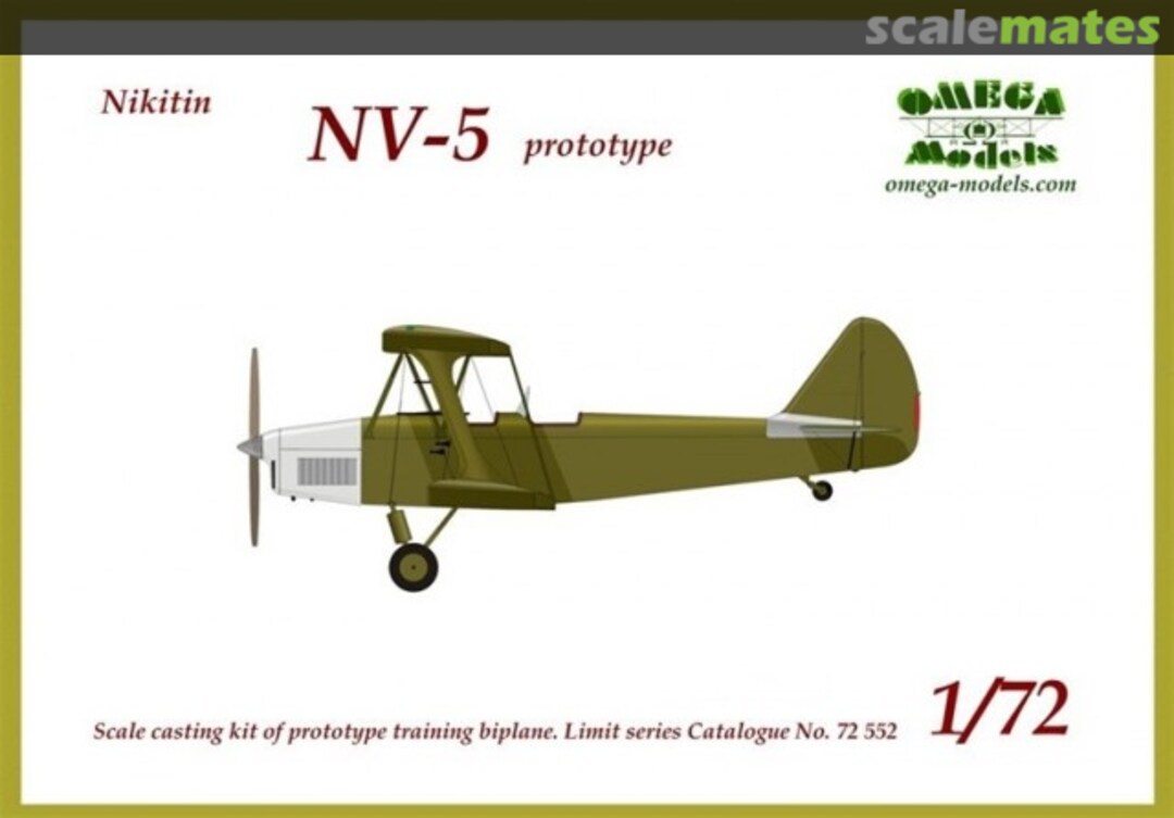 Boxart Nikitin NV-5 prototype 72 552 Omega Models Boxart Nikitin NV-5 prototype 72 552 Omega Models