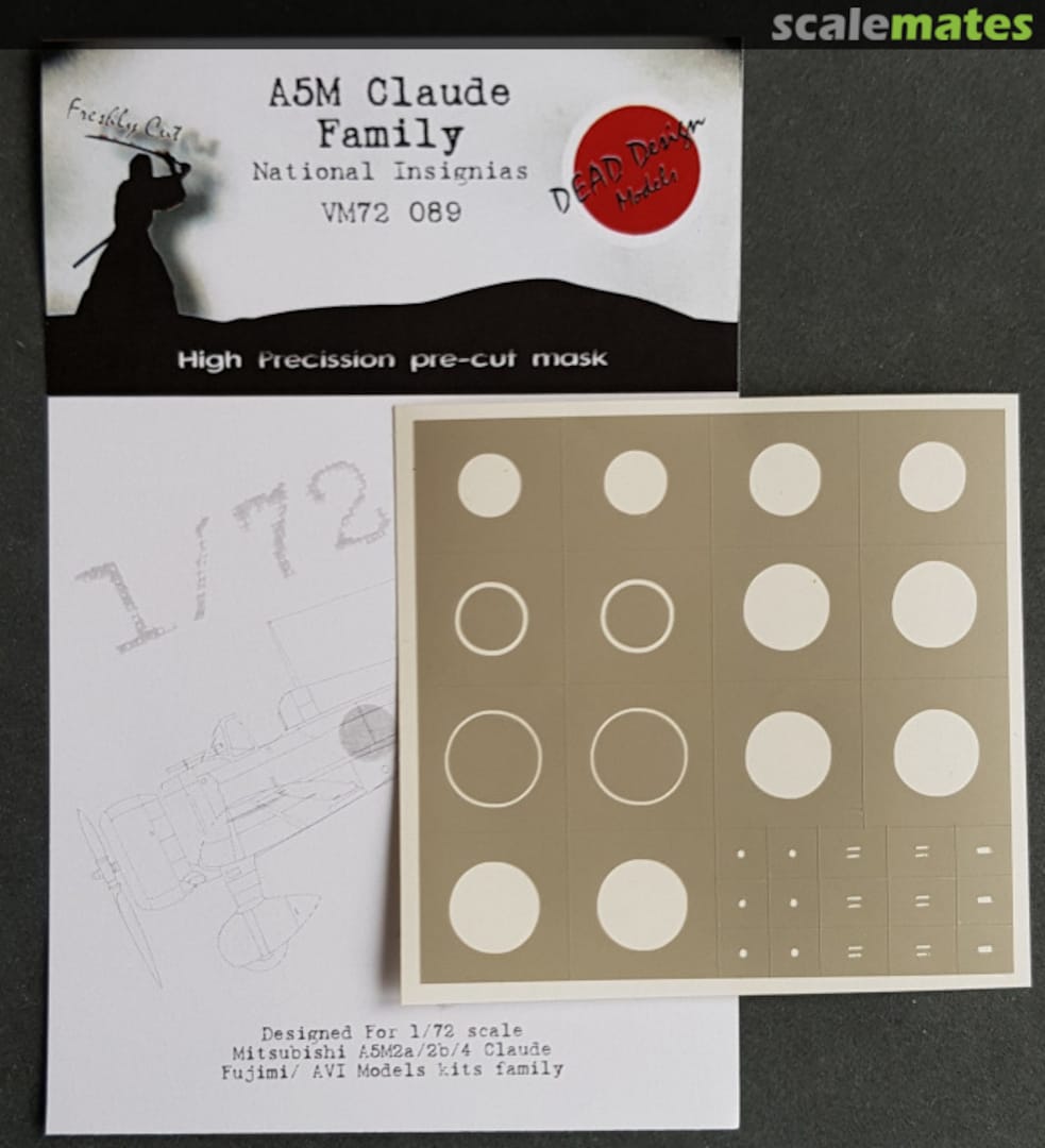 Boxart Mitsubishi A5M Claude Family National Insignia paint masks VM72089 DEAD Design Models Boxart Mitsubishi A5M Claude Family National Insignia paint masks VM72089 DEAD Design Models