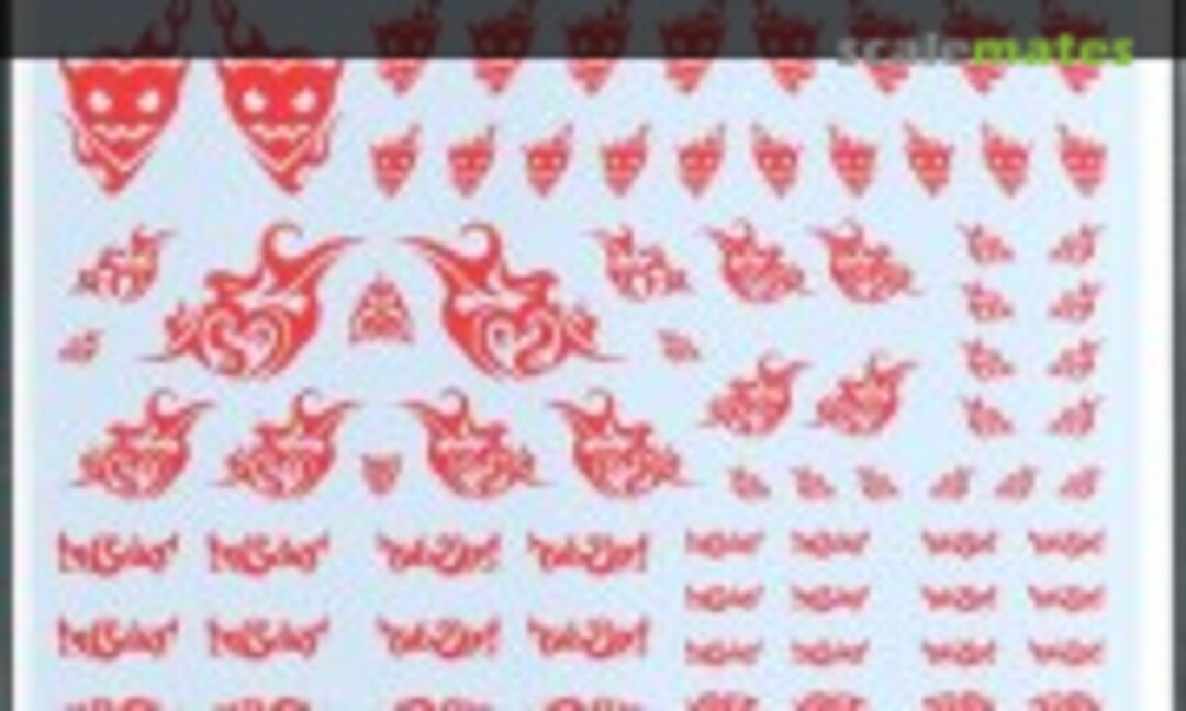 1:12 Tattoo Decal 01 Heart Red (HIQPARTS TTD-01-RED) TTD-01-RED