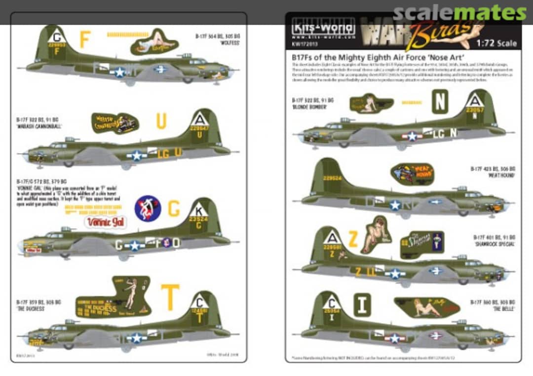 Boxart B-17F Flying Fortress KW172013 Kits-World Boxart B-17F Flying Fortress KW172013 Kits-World