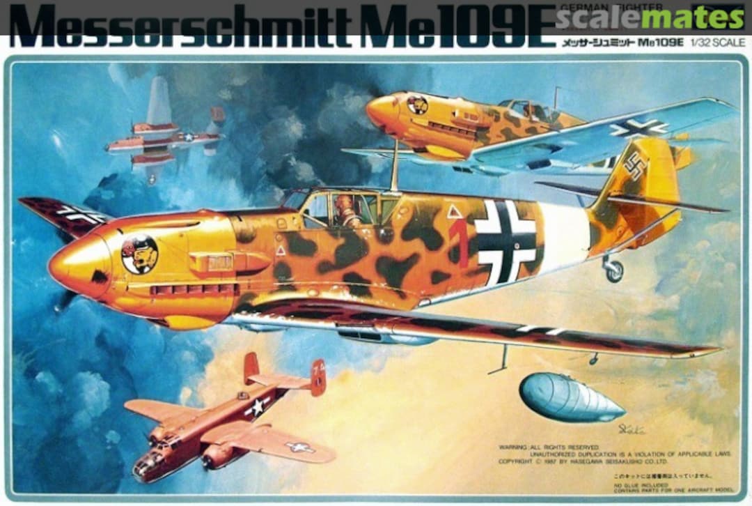 Boxart Messerschmitt Me109E S005:1300 Hasegawa Boxart Messerschmitt Me109E S005:1300 Hasegawa