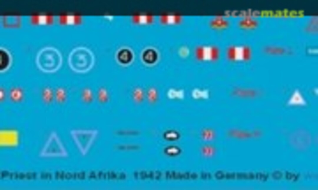 1:87 Englische Sherman und Priest Panzer in Nord Afrika 1942 (Peddinghaus-Decals EP 2865) EP 2865