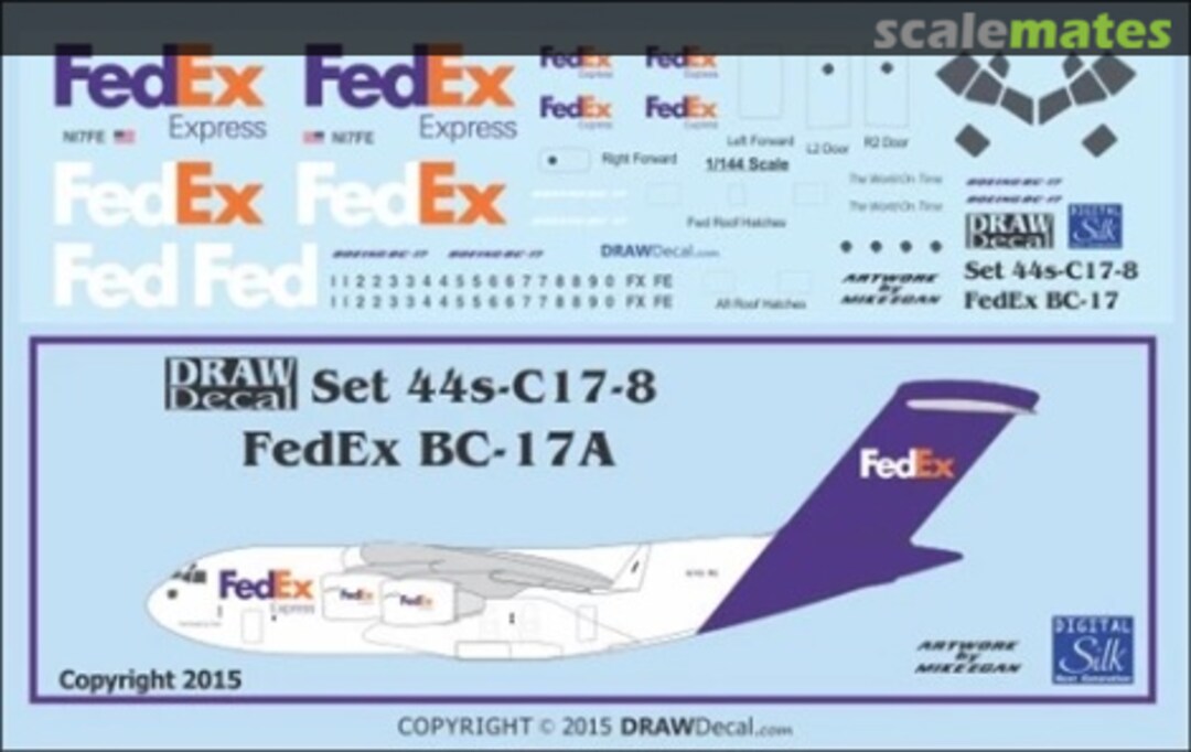 Boxart FedEx BC-17A 44-C17-8 Draw Decal Boxart FedEx BC-17A 44-C17-8 Draw Decal