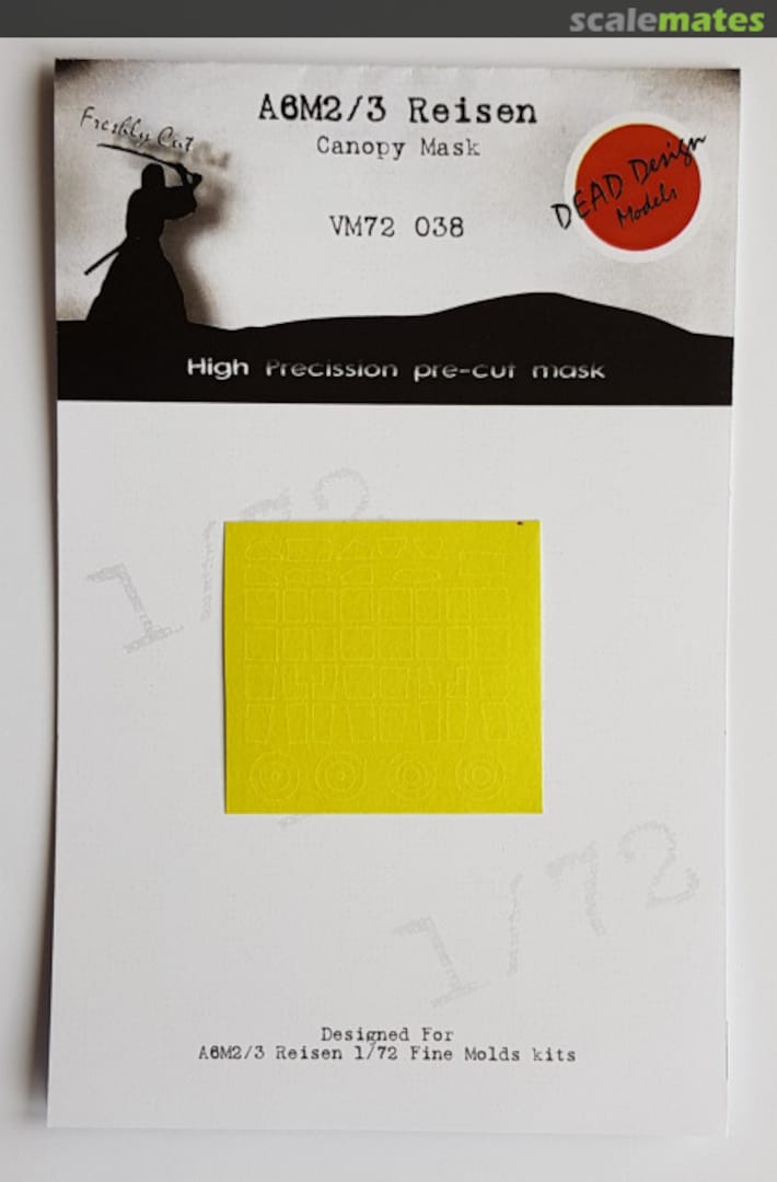 Boxart Mitsubishi A6M2/3 Reisen canopy paint frame mask VM72038 DEAD Design Models Boxart Mitsubishi A6M2/3 Reisen canopy paint frame mask VM72038 DEAD Design Models