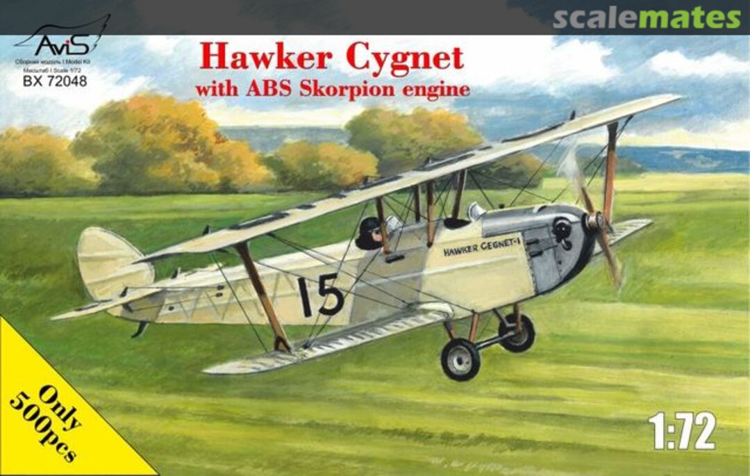 Boxart Hawker Cygnet with ABS Skorpion Engine BX 72048 AviS Boxart Hawker Cygnet with ABS Skorpion Engine BX 72048 AviS
