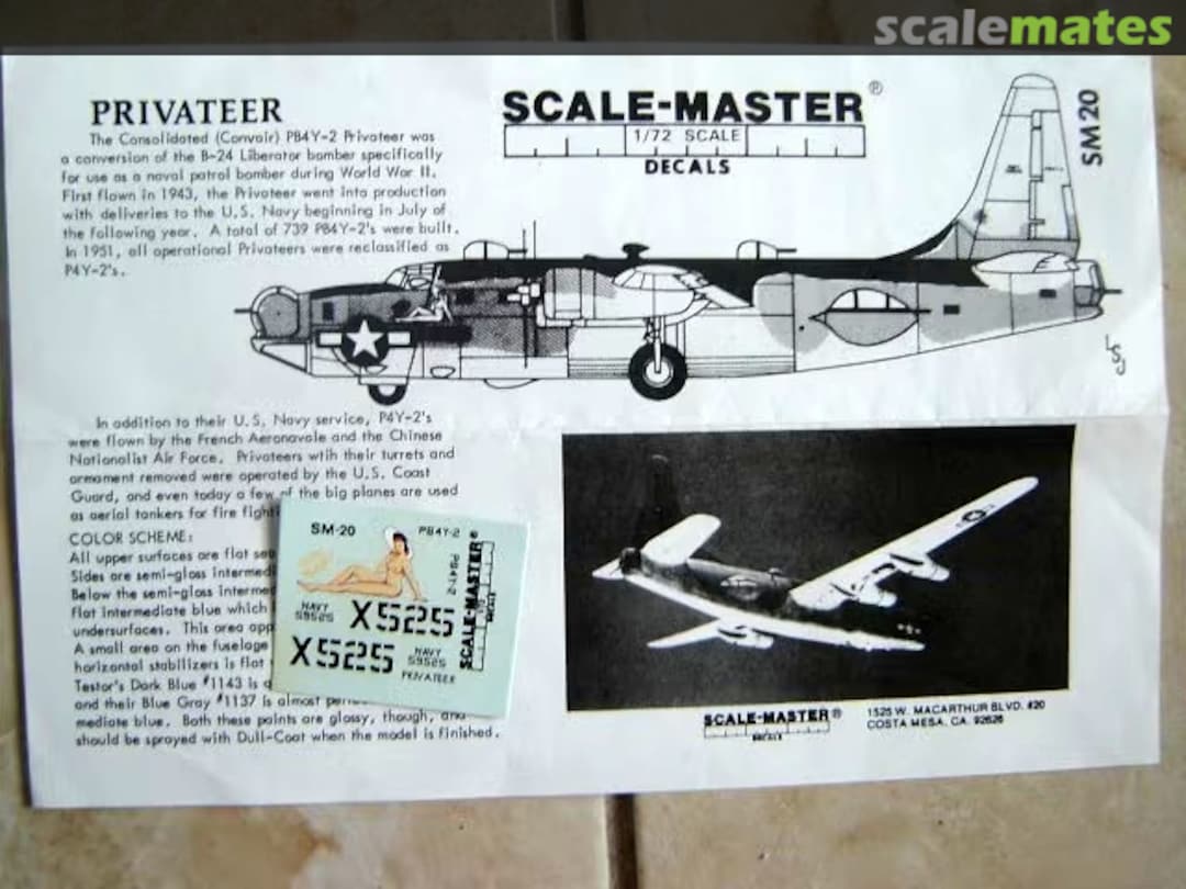 Boxart Consolidated PB4Y-2 Privateer SM-20 Scale-Master