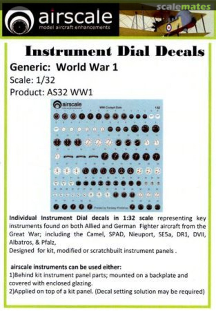 Boxart Instrument Dial Decals - WW2 Japanese AS24 JPN Airscale Boxart Instrument Dial Decals - WW2 Japanese AS24 JPN Airscale