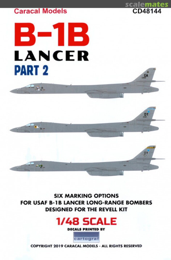 Boxart B-1B Lancer Part 2 CD48144 Caracal Models Boxart B-1B Lancer Part 2 CD48144 Caracal Models