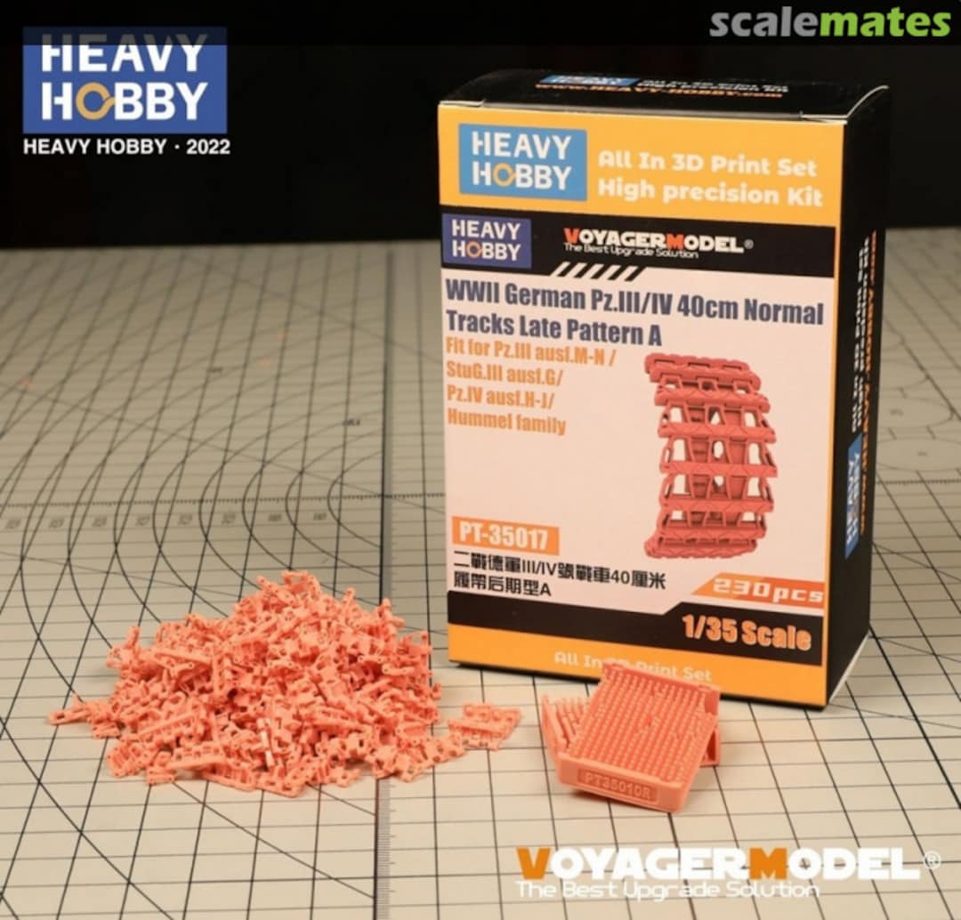 Boxart WWII German Pz.III/IV 40cm Normal Tracks Middle Pattern A PT35018 Heavy Hobby Boxart WWII German Pz.III/IV 40cm Normal Tracks Middle Pattern A PT35018 Heavy Hobby