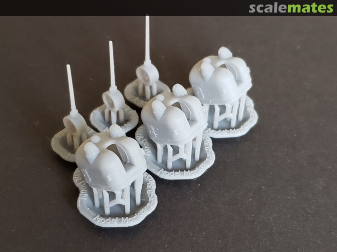 Boxart 5"/54 cal. Mk.42 "Frog-Eye" Mounts, double-dome 350-5in54.2-dome Model Monkey Boxart 5"/54 cal. Mk.42 "Frog-Eye" Mounts, double-dome 350-5in54.2-dome Model Monkey