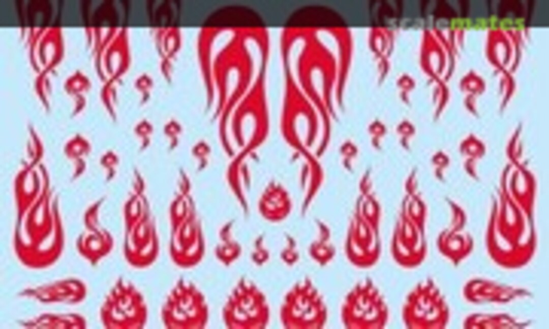 1:12 Tattoo Decal 03 Fire Tattoo Red (HIQPARTS TTD-03-RED) TTD-03-RED