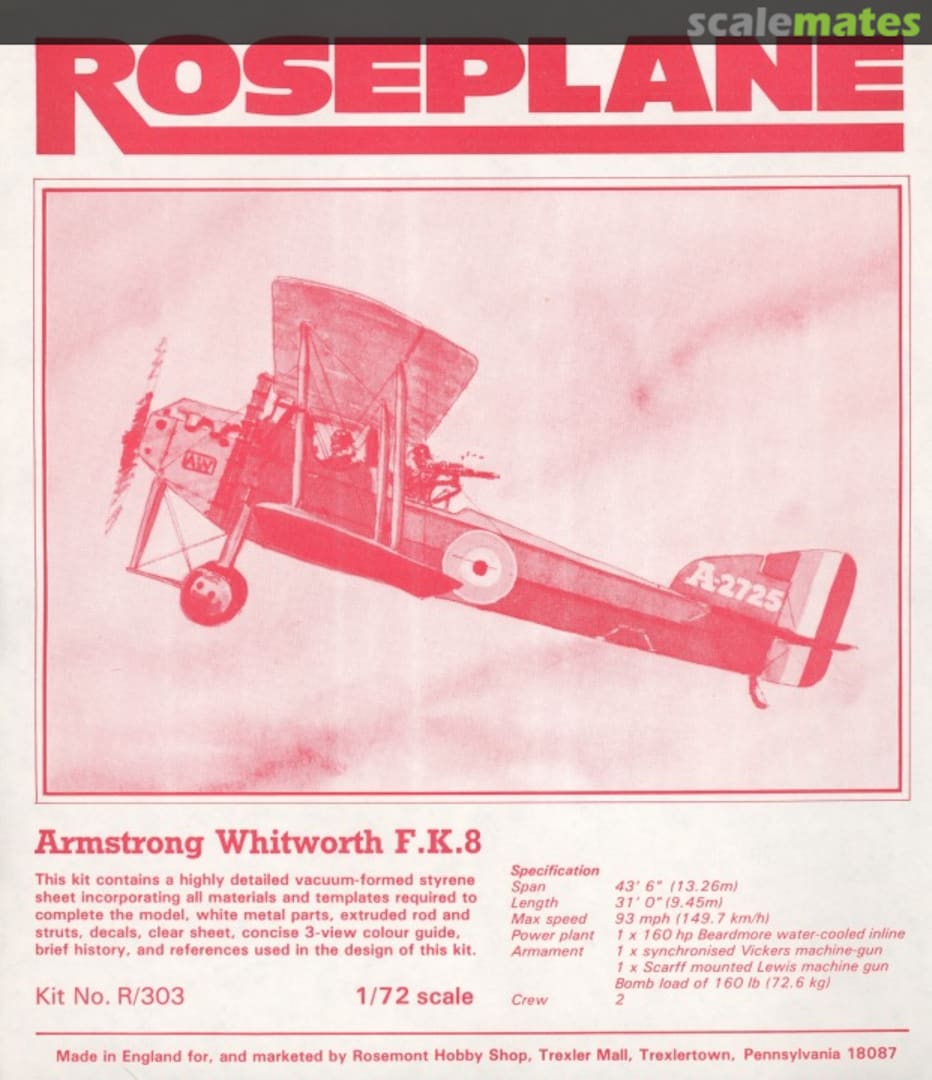 Boxart Armstrong Whitworth F.K.8 R303 Roseplane Boxart Armstrong Whitworth F.K.8 R303 Roseplane
