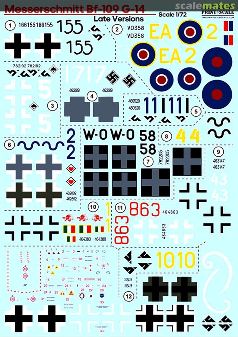 Boxart Messerschmitt Bf 109G-14 72-406 Print Scale Boxart Messerschmitt Bf 109G-14 72-406 Print Scale