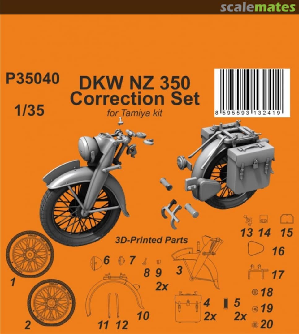 Boxart DKW NZ 350 Correction Set P35040 CMK Boxart DKW NZ 350 Correction Set P35040 CMK