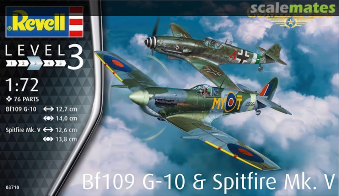 Boxart Bf109G-10 & Spitfire Mk.V 03710 Revell Boxart Bf109G-10 & Spitfire Mk.V 03710 Revell