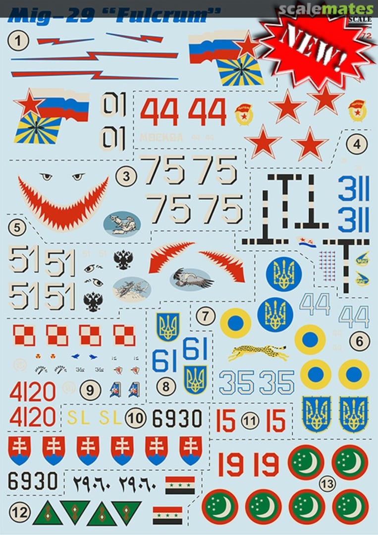 Boxart MiG-29 Fulcrum 72-407 Print Scale