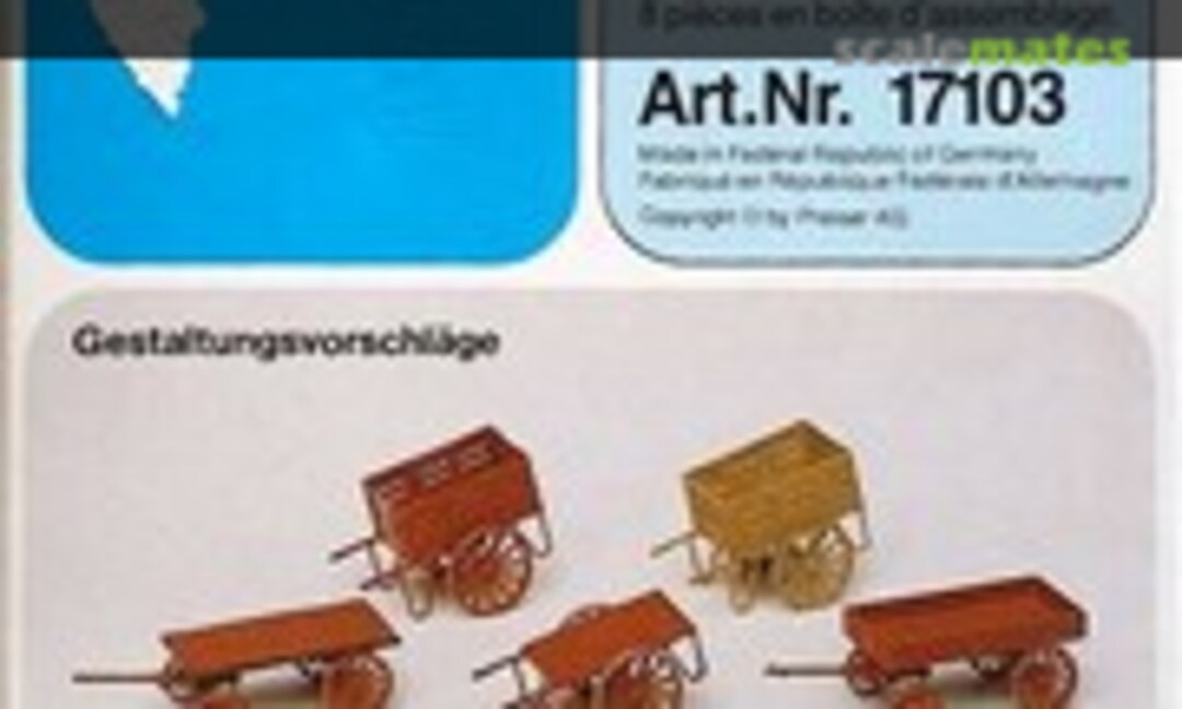 1:87 Hand carts (Preiser 17103)