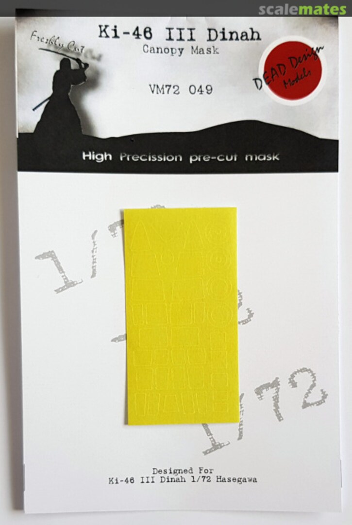 Boxart Mitsubishi Ki-46 III Dinah canopy paint frame mask VM72049 DEAD Design Models Boxart Mitsubishi Ki-46 III Dinah canopy paint frame mask VM72049 DEAD Design Models