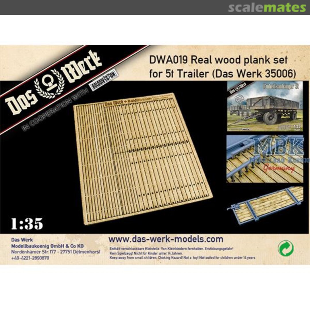 Boxart Real wood plank set 5t Trailer DWA019 Das Werk Boxart Real wood plank set 5t Trailer DWA019 Das Werk