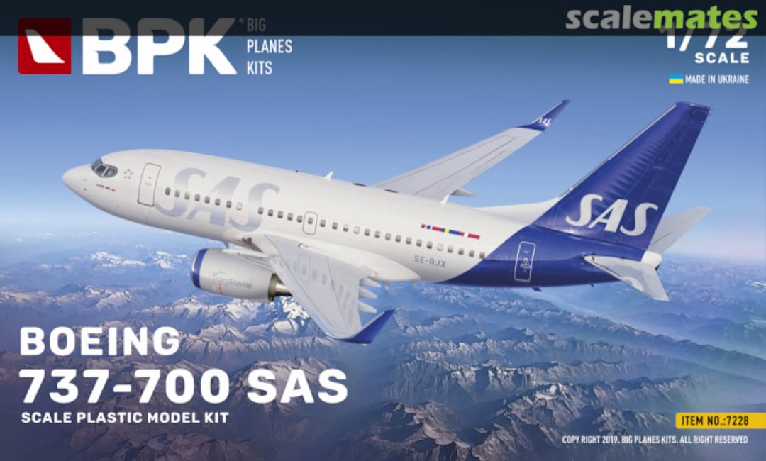 Boxart Boeing 737-700 SAS 7228 BPK Boxart Boeing 737-700 SAS 7228 BPK