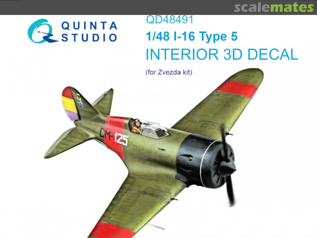 Boxart I-16 Type 5 interior 3D decals QD48491 Quinta Studio Boxart I-16 Type 5 interior 3D decals QD48491 Quinta Studio