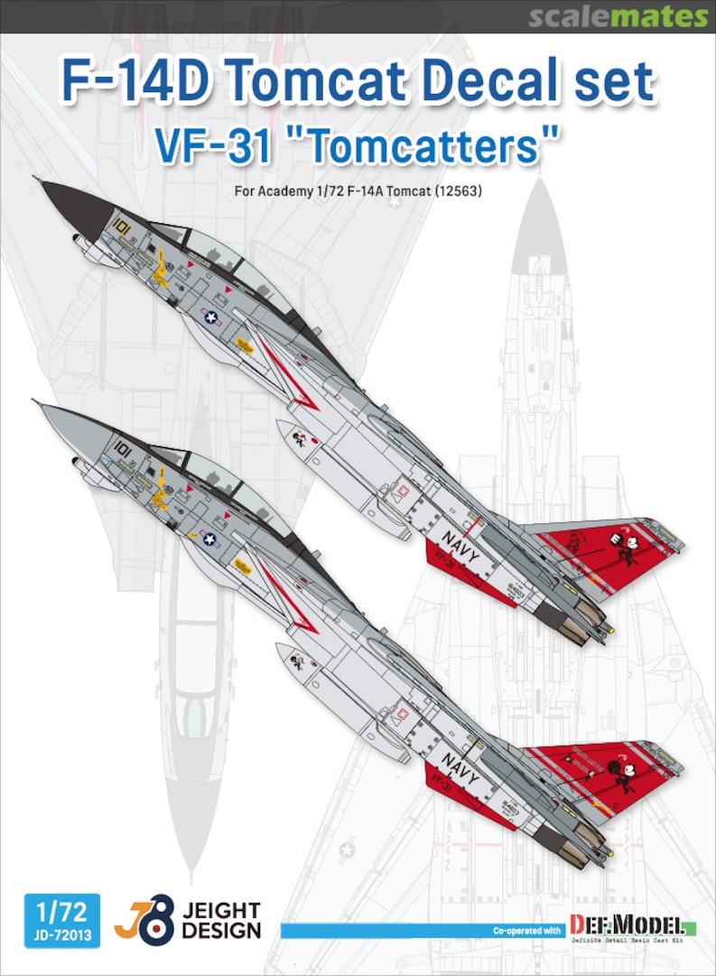 Boxart F-14D Tomcat Decal Set, VF-31 'Tomcatters' JD72013 Def.Model Boxart F-14D Tomcat Decal Set, VF-31 'Tomcatters' JD72013 Def.Model