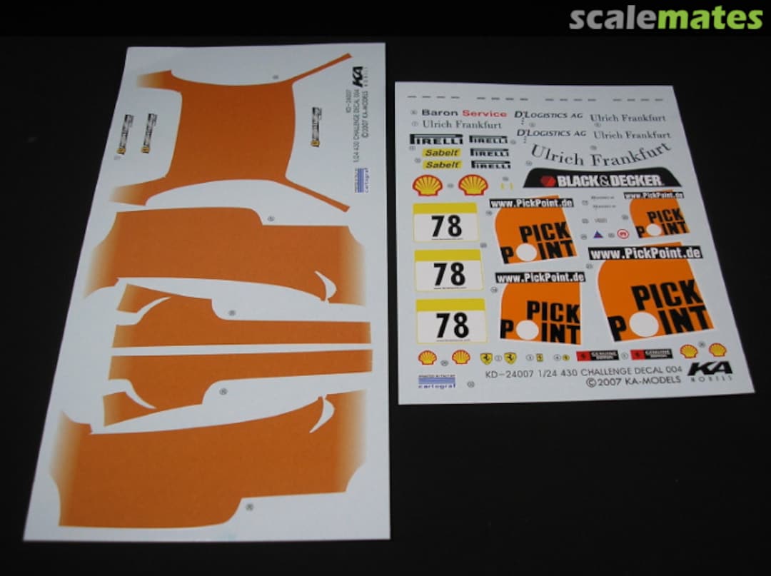 Boxart Ferrari F430 Challenge Decal #04 KD-24007 KA Models Boxart Ferrari F430 Challenge Decal #04 KD-24007 KA Models