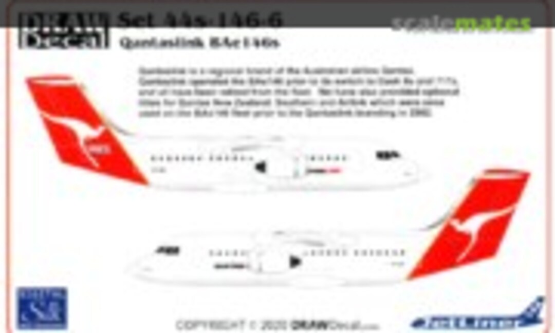 1:144 Qantaslink BAe146s (Draw Decal 44s-146-6) 44s-146-6