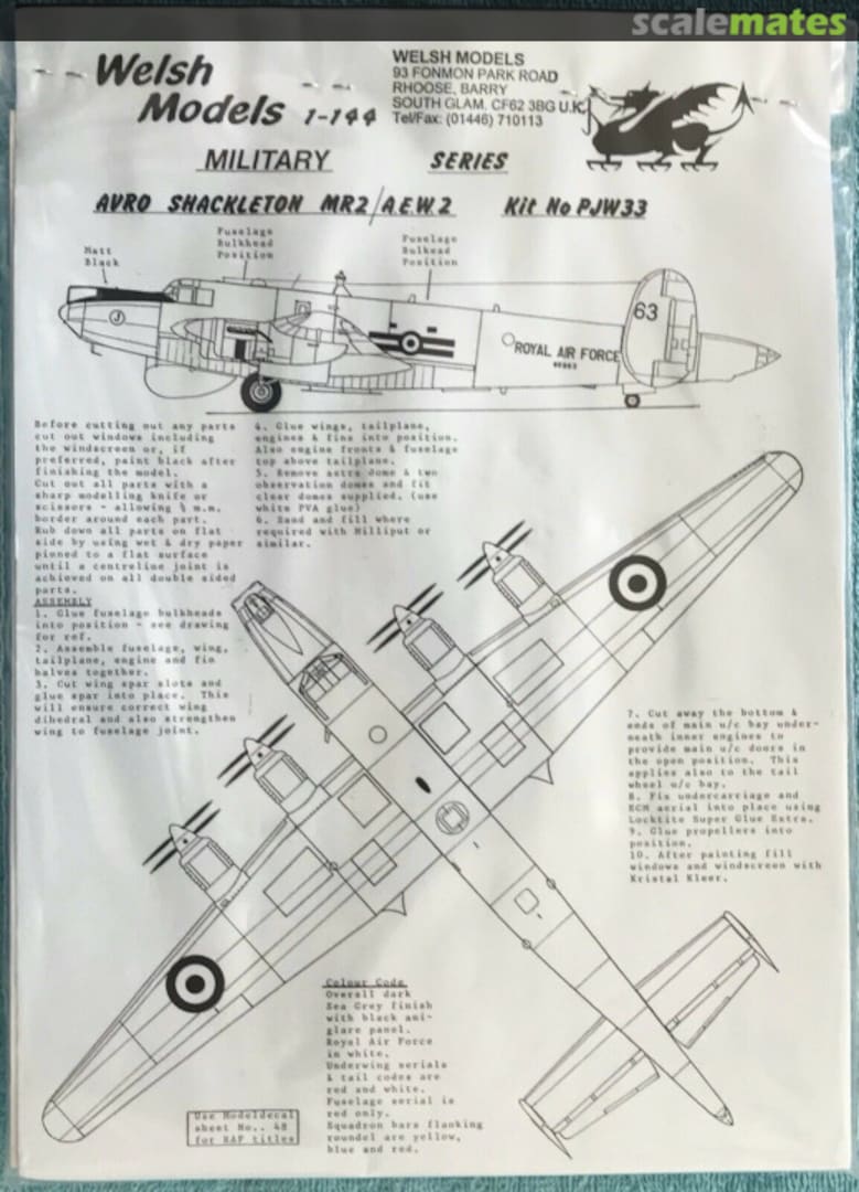 Boxart Avro Shackleton MR2 / AEW 2 PJW33 Welsh Models