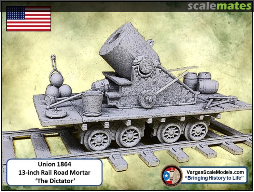Boxart 13-Inch Railroad Mortar R3D-72-059 Vargas Scale Models Boxart 13-Inch Railroad Mortar R3D-72-059 Vargas Scale Models