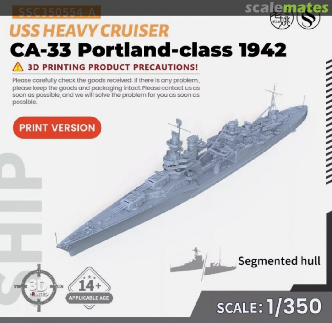 Boxart CA-33 Portland-class 1942 SSC350554-A SSMODEL Boxart CA-33 Portland-class 1942 SSC350554-A SSMODEL