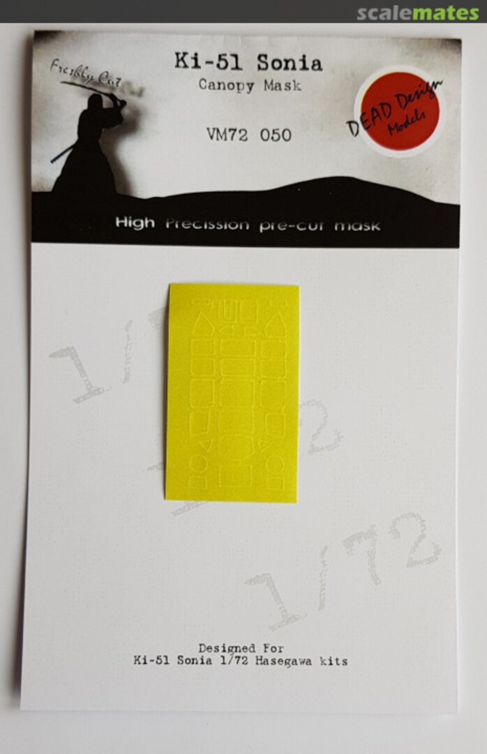 Boxart Mitsubishi Ki-51 Sonia canopy mask VM72050 DEAD Design Models Boxart Mitsubishi Ki-51 Sonia canopy mask VM72050 DEAD Design Models