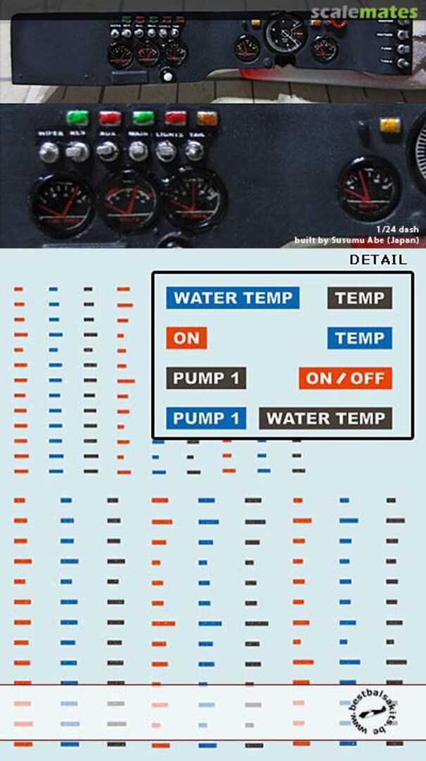 Boxart 200+ DASH BOARD LOGOS for 1/20 1/24 CARS DCV-2 Bestbalsakits