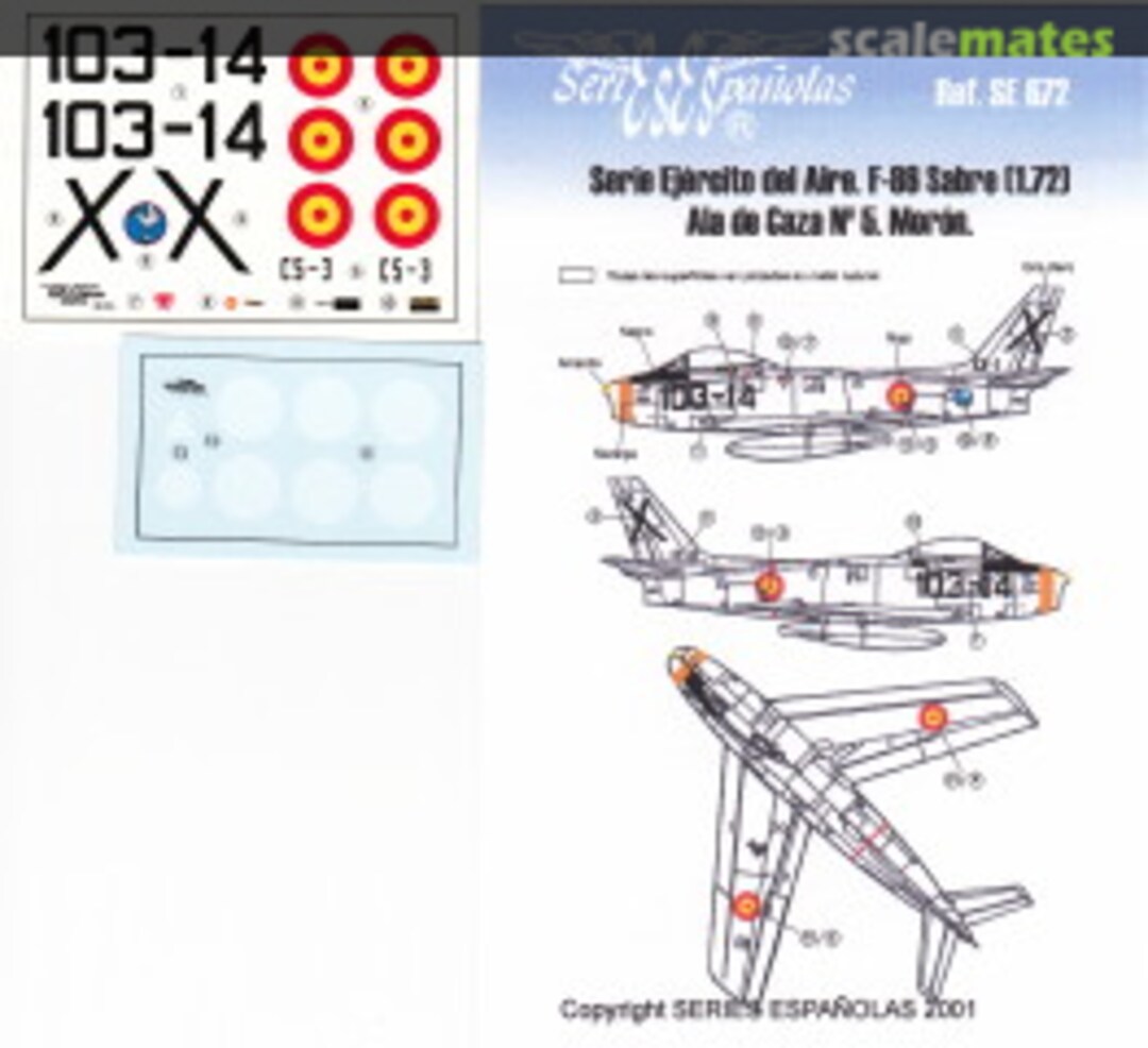 Boxart North American F-86F Sabre 672 Series Españolas