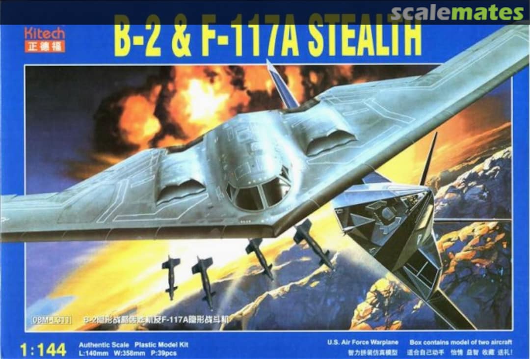 Boxart B-2 & F-117A Stealth 08M-L311 Kitech