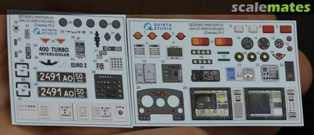 Contents Pantsir S-1 (Greyhound SA-22) interior 3D decals QD35063 Quinta Studio Contents Pantsir S-1 (Greyhound SA-22) interior 3D decals QD35063 Quinta Studio